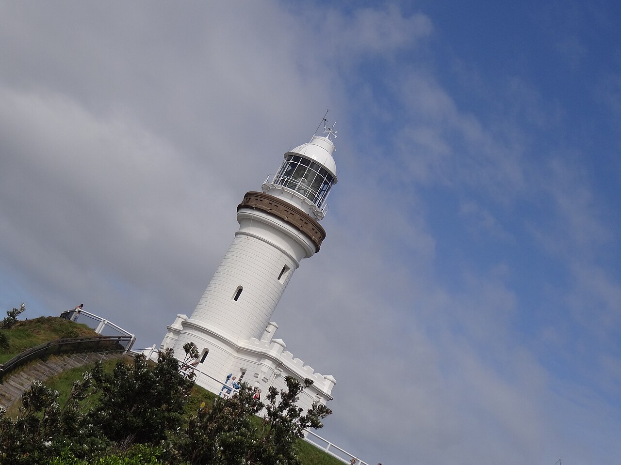Cape Byron lighthouse with the walking path leading up to it